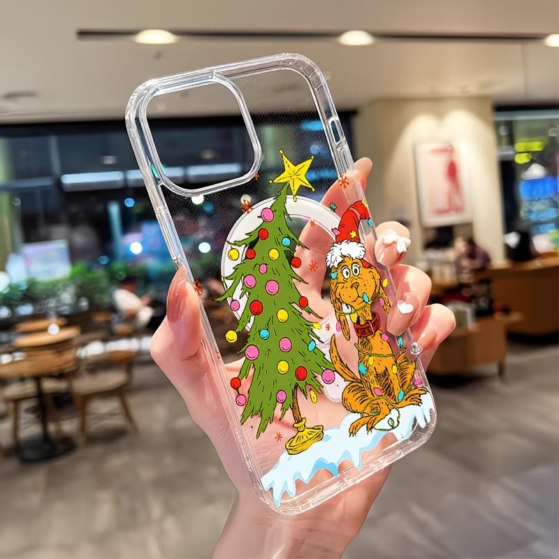 Apple Iphone 15 - Puppy themed Christmas party Clear Phone